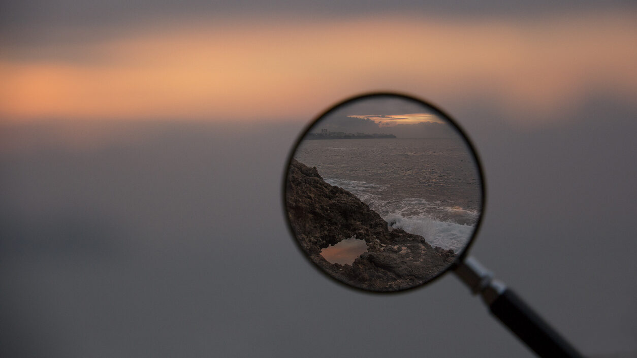 sunset, Magnifying Glass, Eye, Commercial Sign, Human Eye,